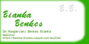 bianka benkes business card